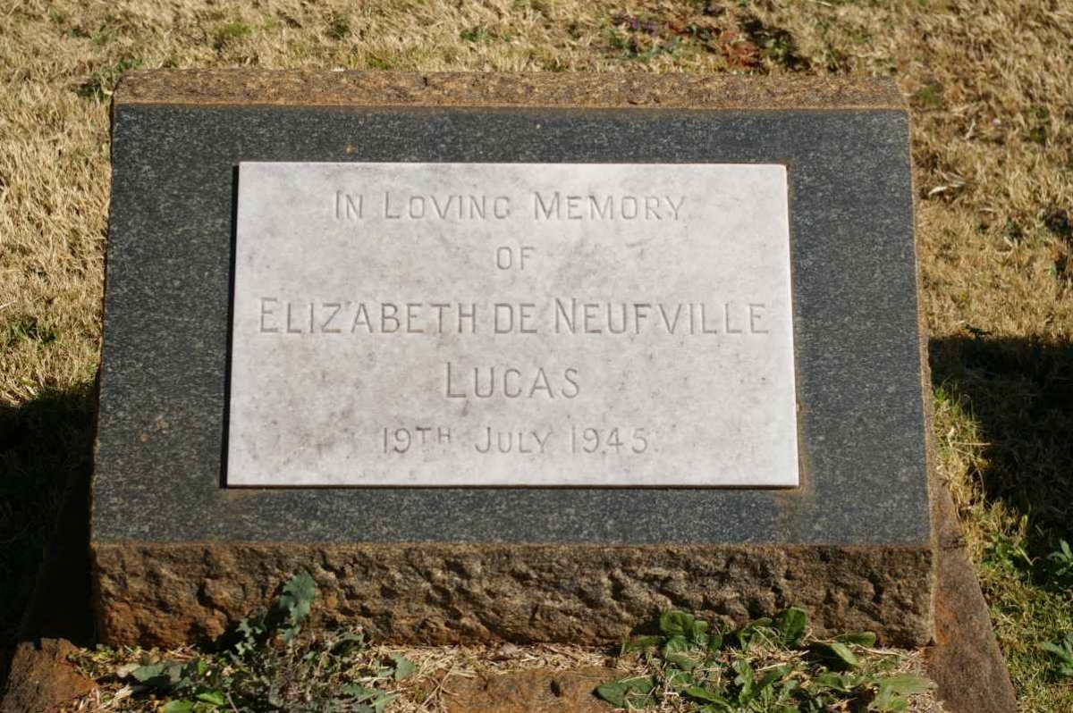 LUCAS Elizabeth De Neufville -1945
