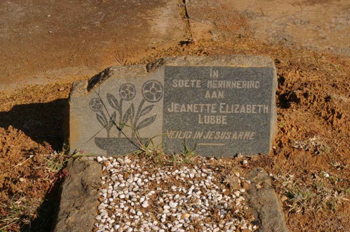 LUBBE Jeanette Elizabeth 