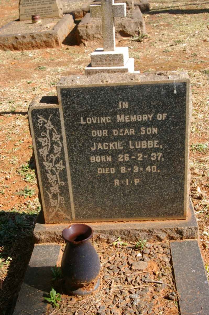 LUBBE Jackie 1937-1940