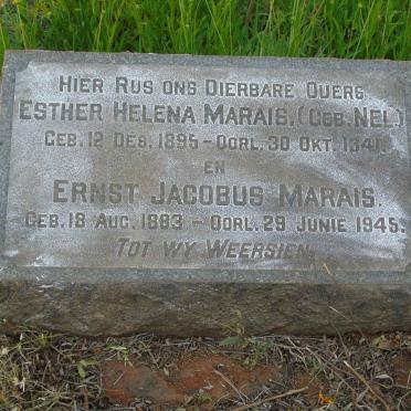 MARAIS Ernst Jacobus 1883-1945 &amp; Esther Helena NEL 1895-1941