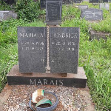 MARAIS Hendrick 1901-1978 &amp; Maria A. 1906-1975
