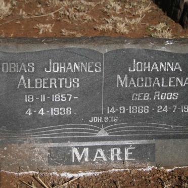 MARE Tobias Johannes Albertus 1857-1938 & Johanna Magdalena ROOS 1866-1958