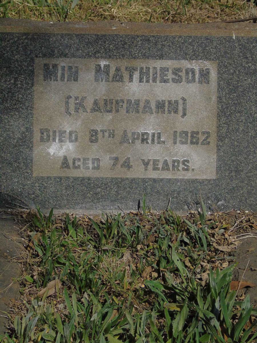 MATHIESON Min nee KAUFMANN -1962