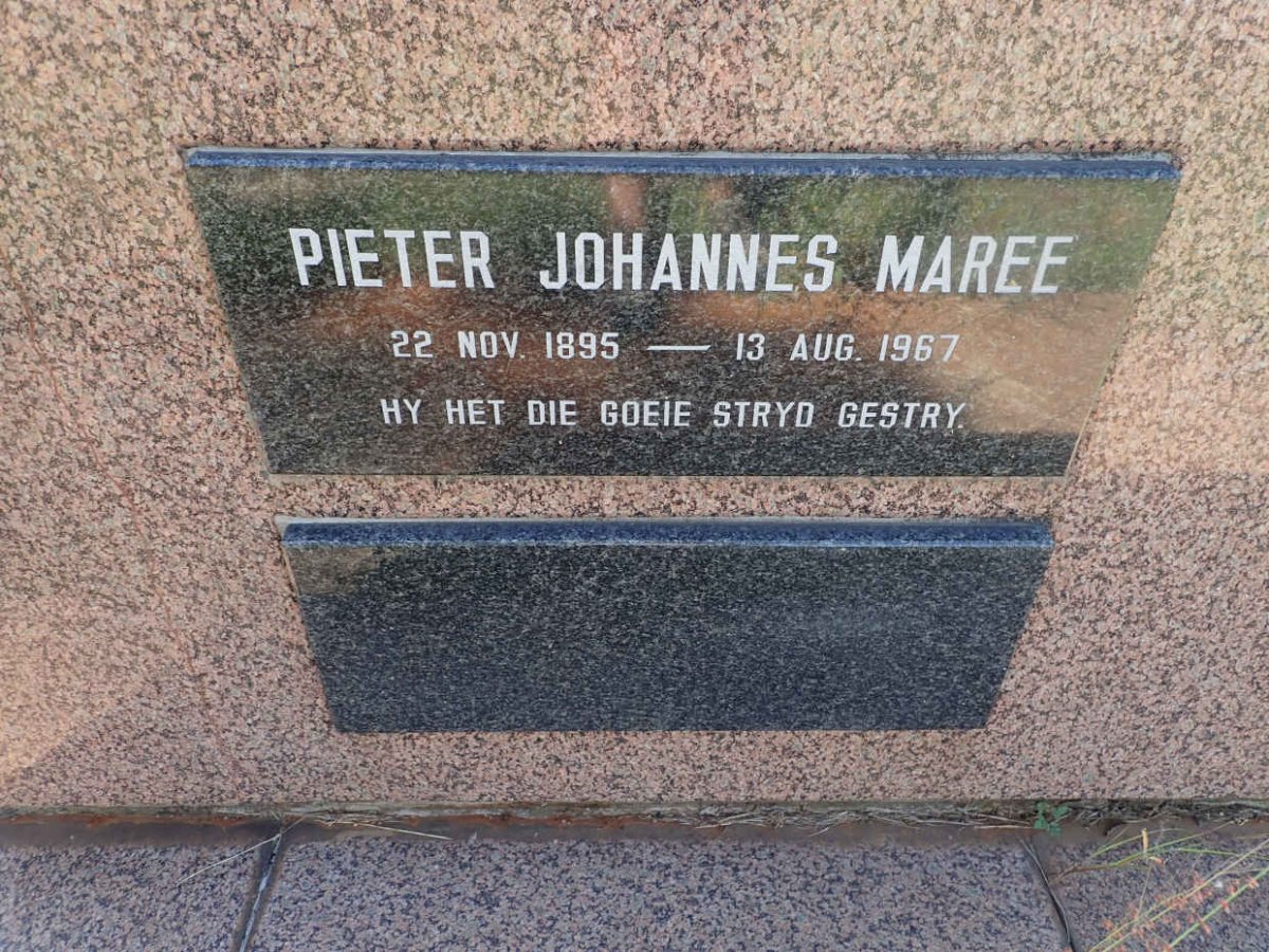 MAREE Pieter Johannes 1895-1967