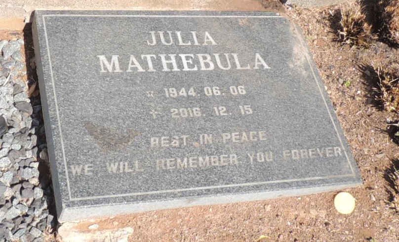 MATHEBULA Julia 1944-2016