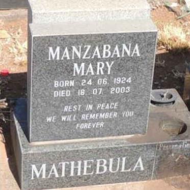 MATHEBULA Manzabana Mary 1924-2003