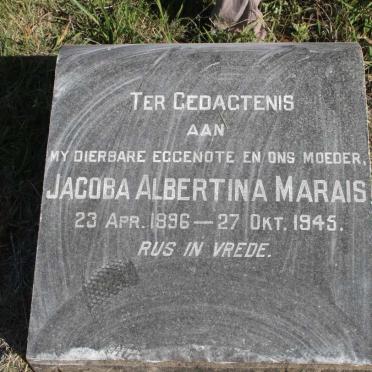 MARAIS Jacoba Albertina 1896-1945