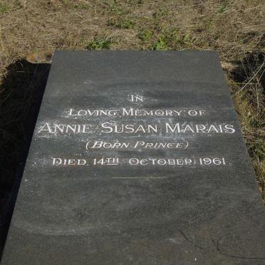 MARAIS Annie Susan nee PRINCE -1961