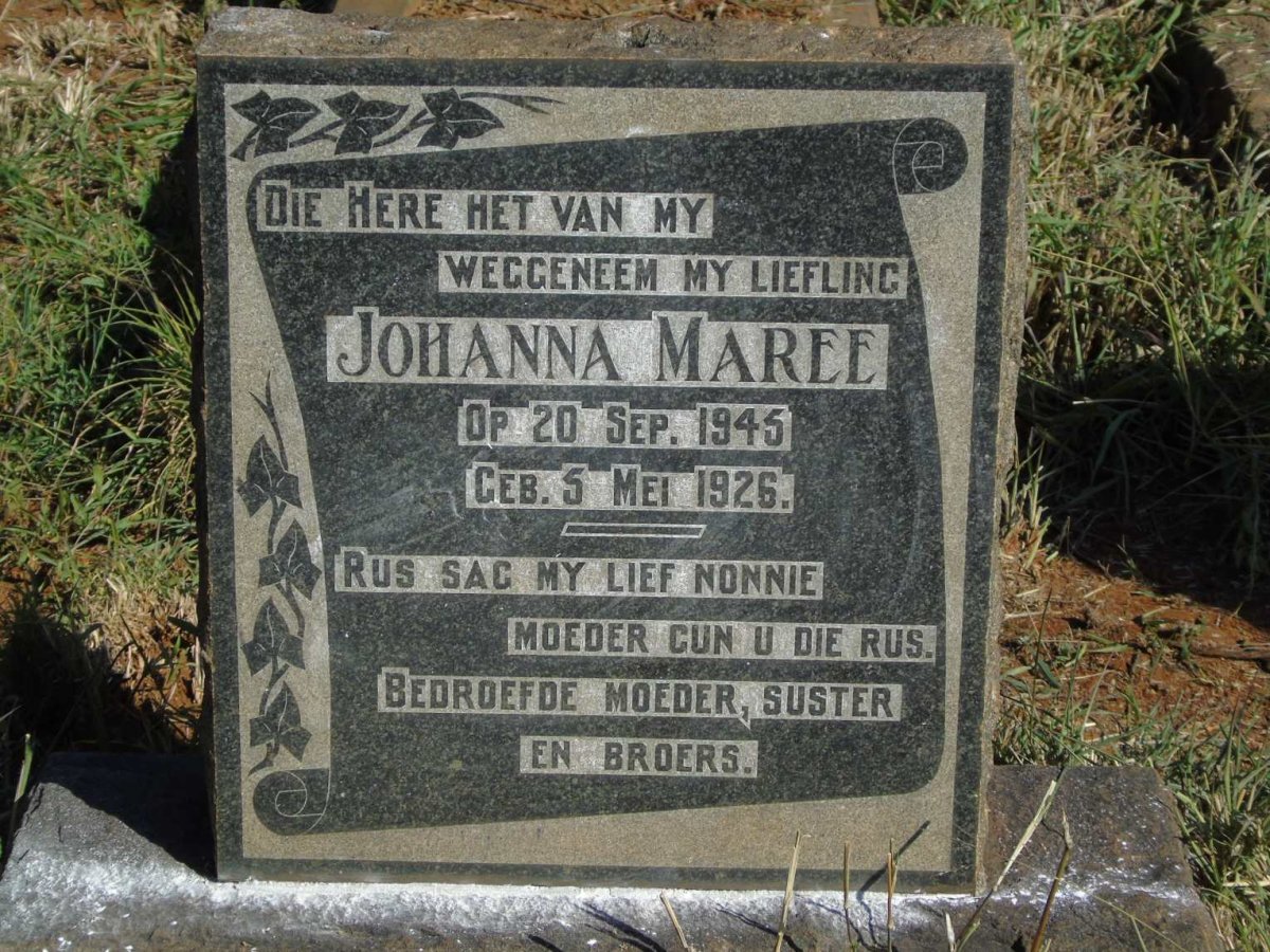 MAREE Johanna 1926-1945