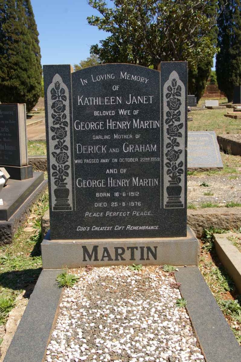 MARTIN George Henry 1912-1976 &amp; Kathleen Janet -1959