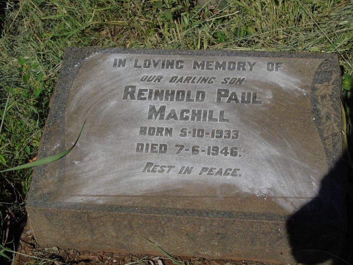 MACHILL Reinhold Paul 1933-1946