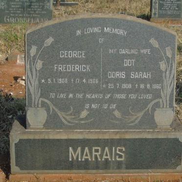 MARAIS George Frederick 1908-1966 &amp; Doris Sarah 1908-1960