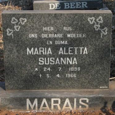 MARAIS Maria Aletta Susanna 1898-1966