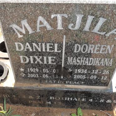 MATJILA Daniel Dixie 1929-2003 & Doreen Mashadikana 1934-2005