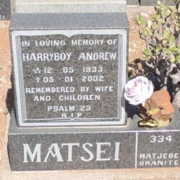 MATSEI Harryboy Andrew 1933-2002