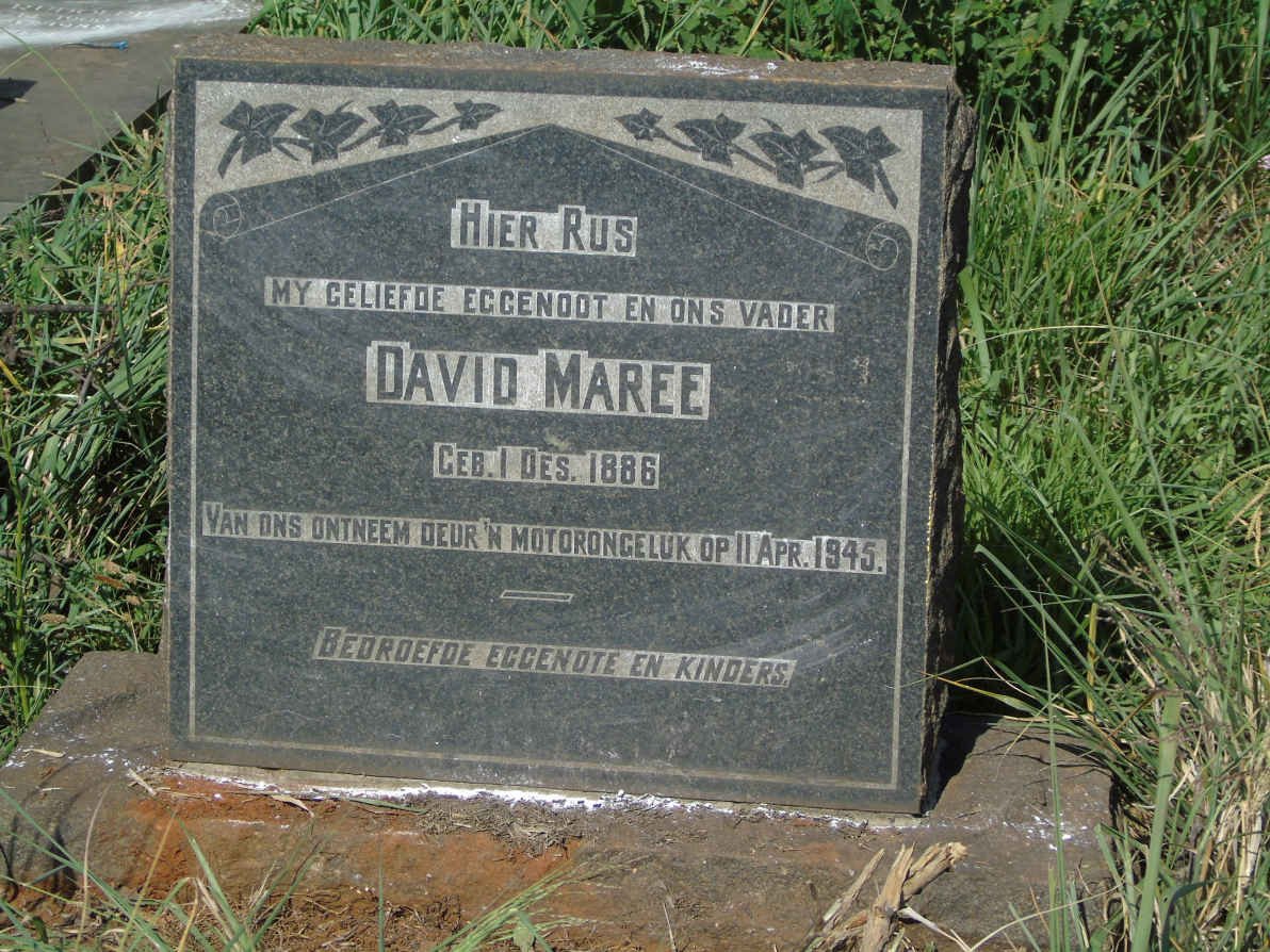 MAREE David 1886-1945