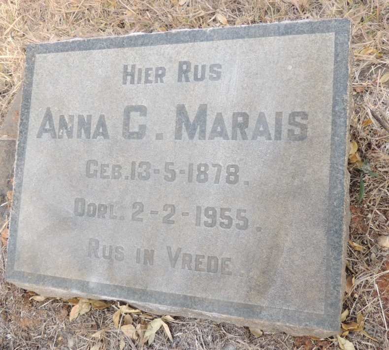 MARAIS Anna C. 1878-1955