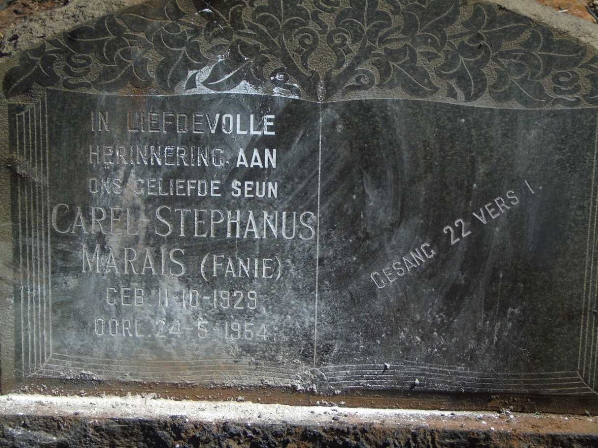 MARAIS Carel Stephanus 1929-1954