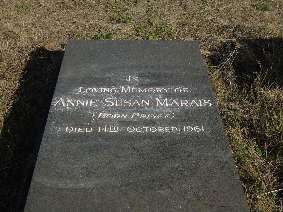 MARAIS Annie Susan nee PRINCE -1961