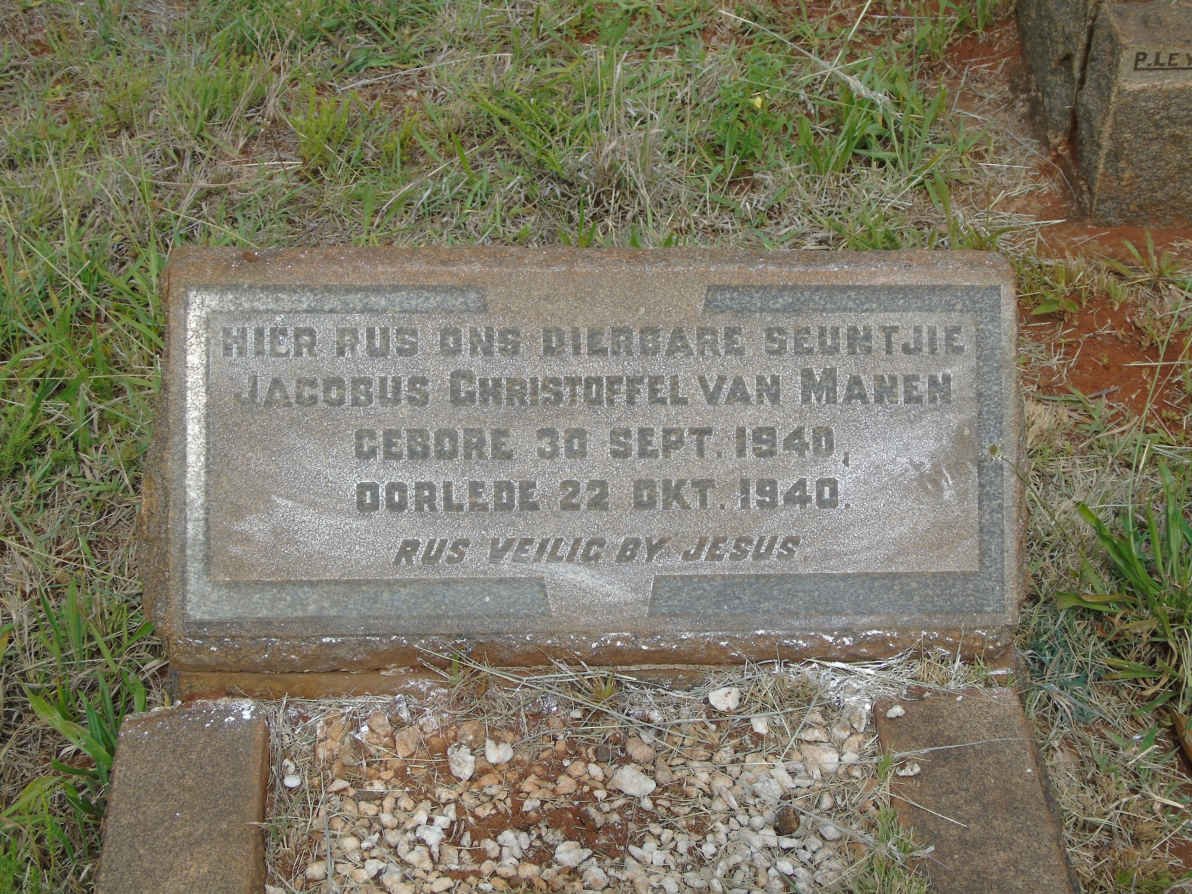 MANEN Jacobus Christoffel, van 1940-1940