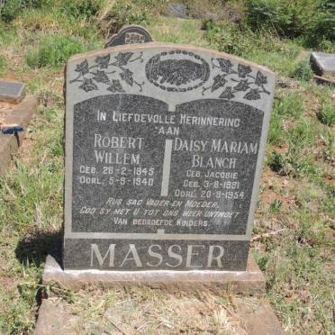 MASSER Robert Willem 1845-1940 &amp; Daisy Mariam Blanch JACOBIE 1881-1954