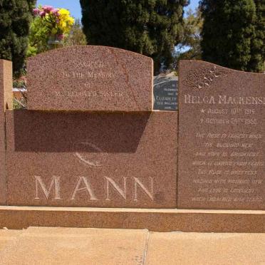 MANN Helga nee MACKENSEN 1914-1955