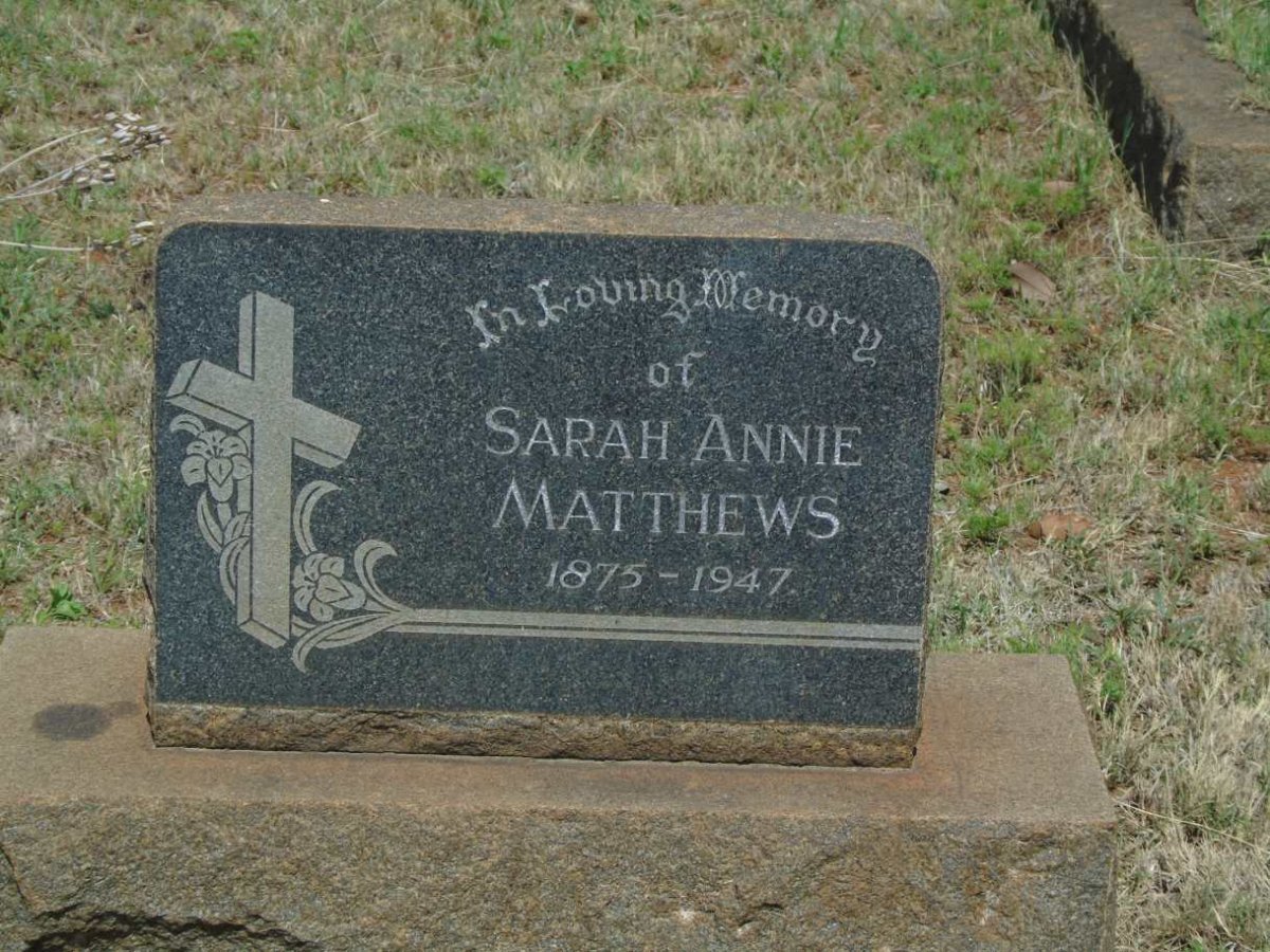 MATTHEWS Sarah Annie 1875-1947