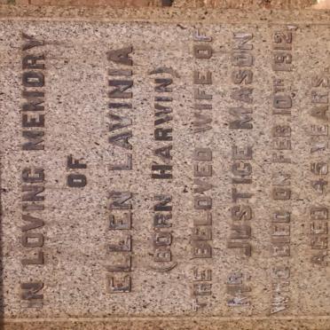 MASON Ellen Lavinia nee HARWIN -1912