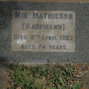 MATHIESON Min nee KAUFMANN -1962