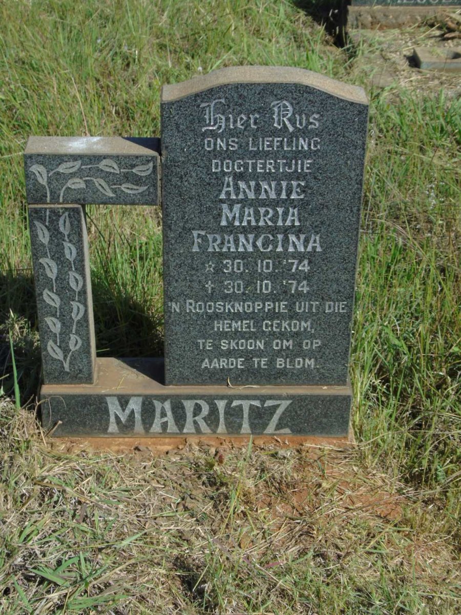 MARITZ Annie Maria Francina 1974-1974