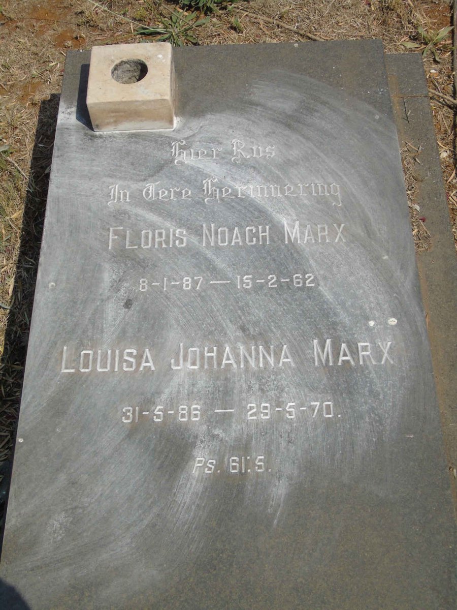 MARX Floris Noach 1887-1962 &amp; Louisa Johanna 1886-1970