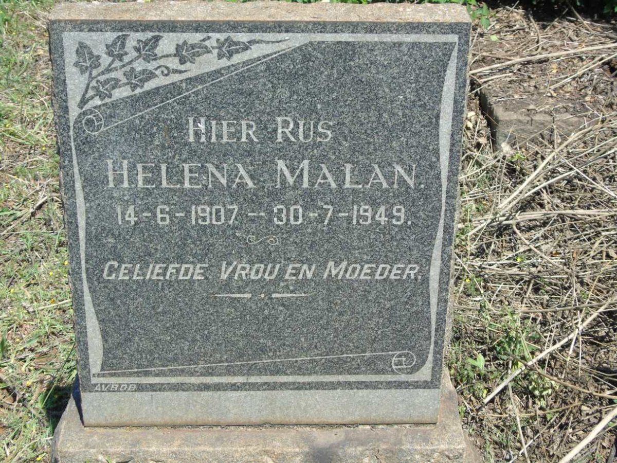 MALAN Helena 1907-1949