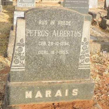 MARAIS Petrus Albertus 1894-1955