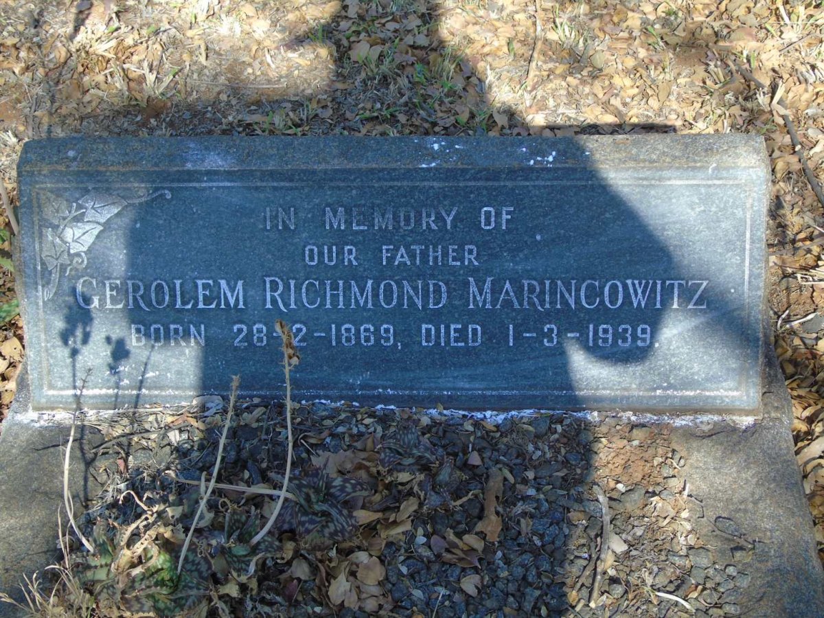 MARINCOWITZ Gerolem Richmond 1869-1939