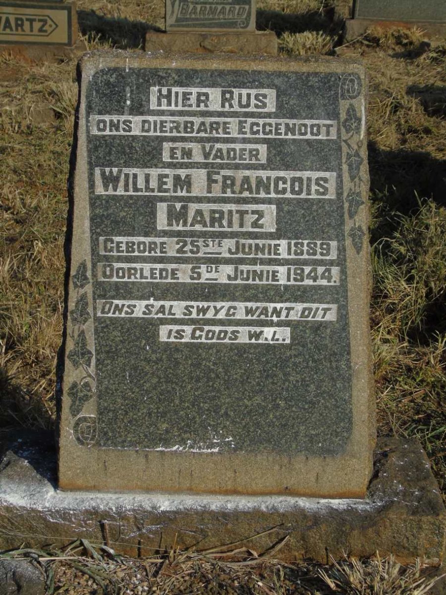 MARITZ Willem Francois 1889-1944