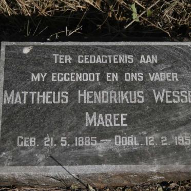 MAREE Mattheus Hendrikus Wessels 1885-1956