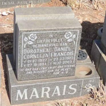MARAIS Daniel Francois 1923-2003 & Dorothea Cornelia 1927-1994