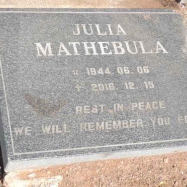 MATHEBULA Julia 1944-2016