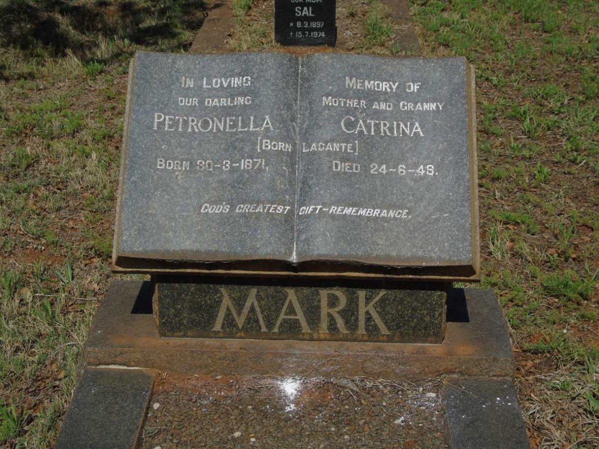 MARK Petronella Catrina nee LACANTE 1871-1948