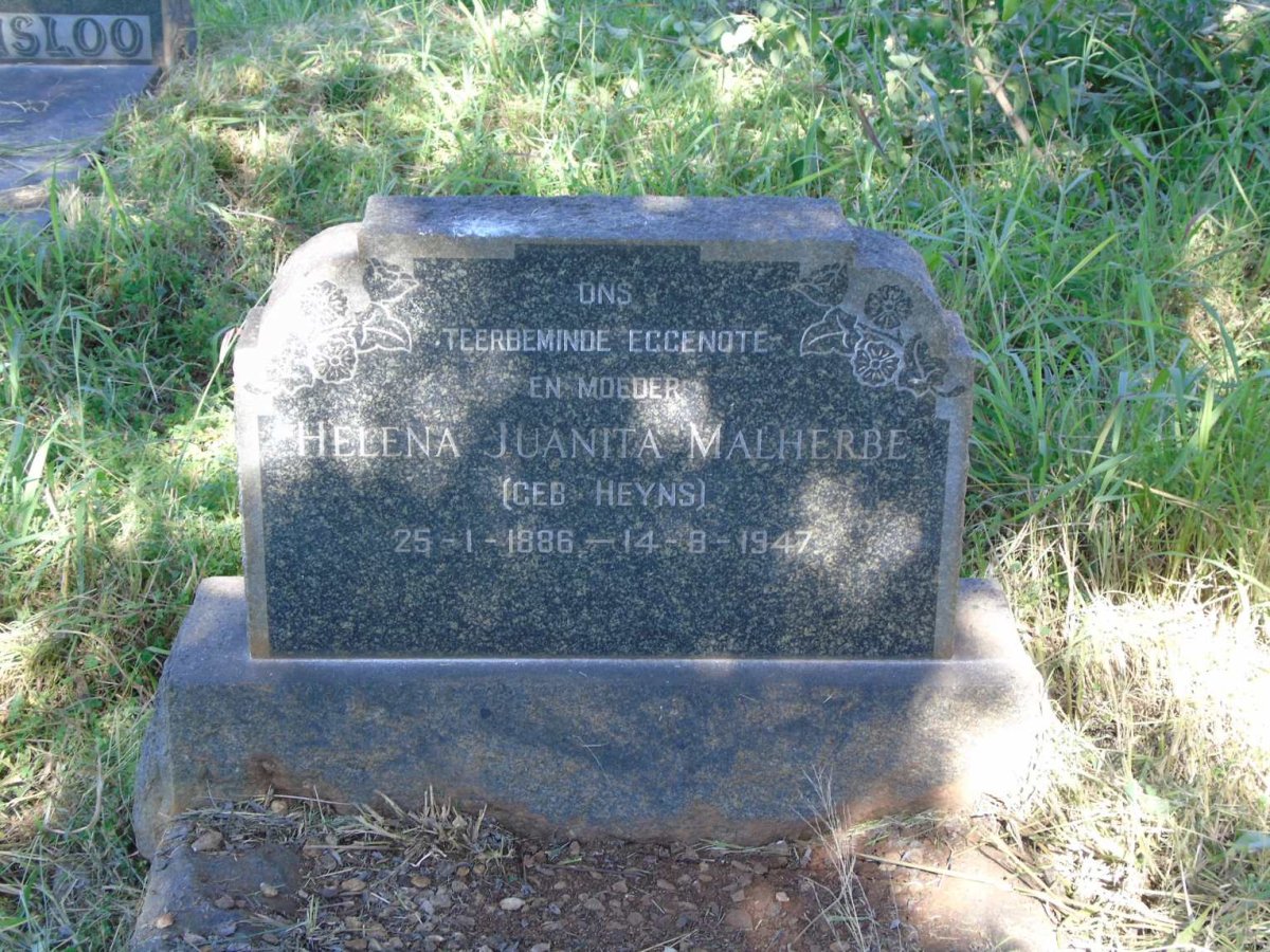 MALHERBE Helena Juanita nee HEYNS 1886-1947