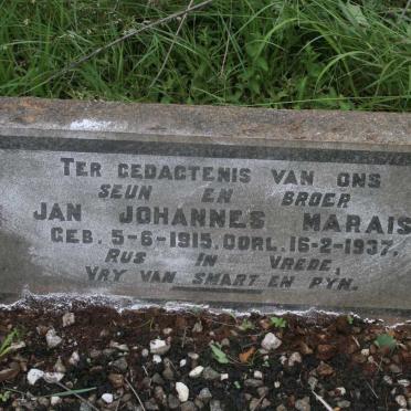 MARAIS Jan Johannes 1915-1937