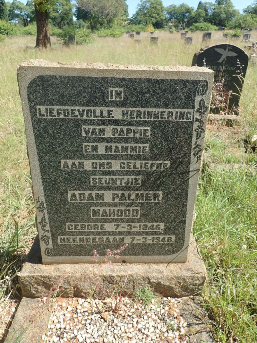 MAHOOD Adam Palmer 1946-1946