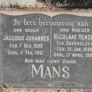 MANS Jacobus Johannes 1896-1961 &amp; Nicolaas Hendrik OBERHOLZER 1898-1965