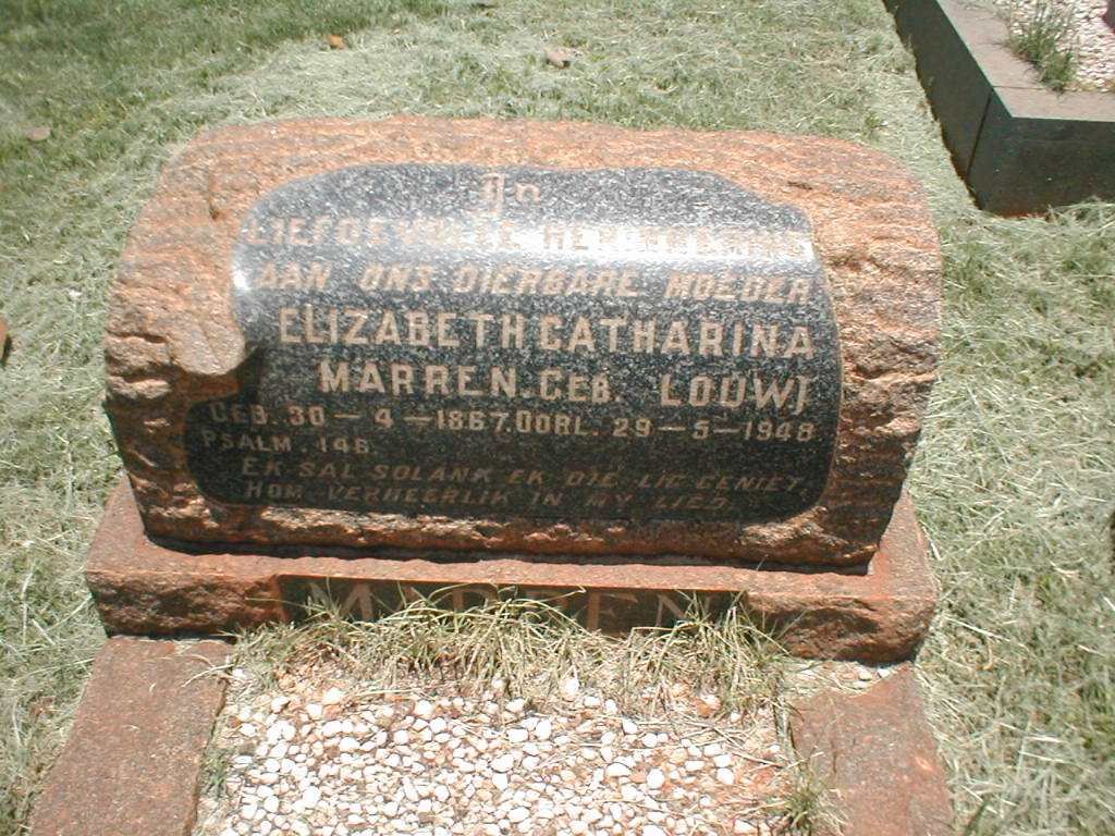 MARREN Elizabeth Catharina nee LOUW 1867-1948