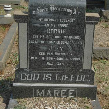 MAREE Corrie 1905-1969 &amp; Joey VAN HUYSSTEEN 1909-1983