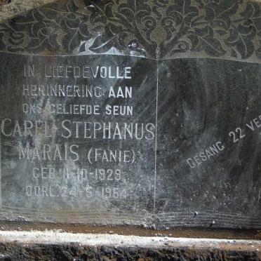 MARAIS Carel Stephanus 1929-1954