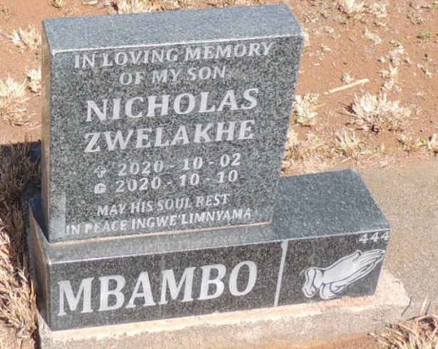 MBAMBO Nicholas Zwelakhe 2020-2020