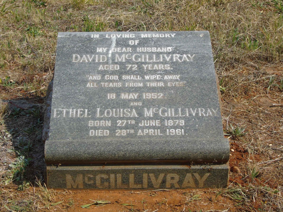MCGILLIVRAY David -1952 &amp; Ethel Louisa 1879-1961