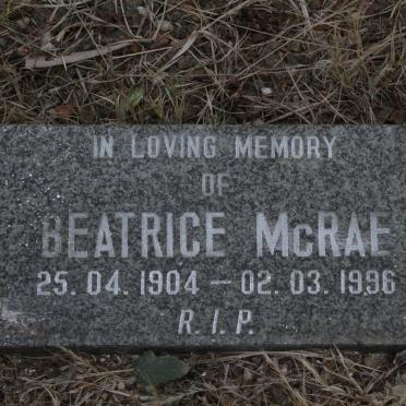 MCRAE Beatrice 1904-1996