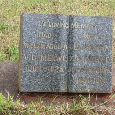 MERWE Willem Adolph, v.d. 1884-1925 &amp; El?na B?URS 188?-194?